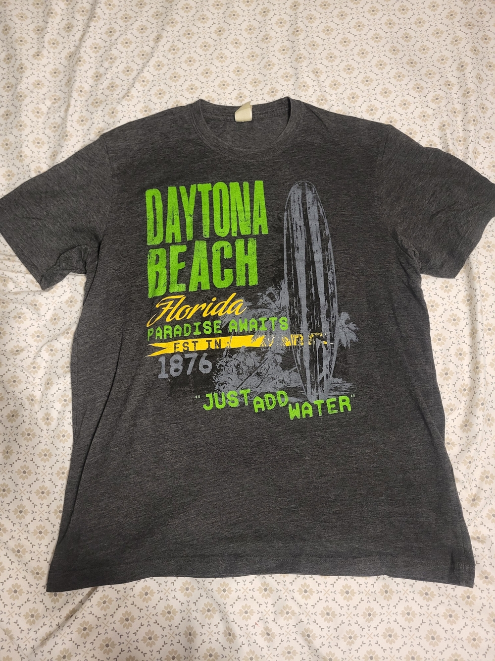 Daytona Beach Florida Graphic Tee - Dark Gray